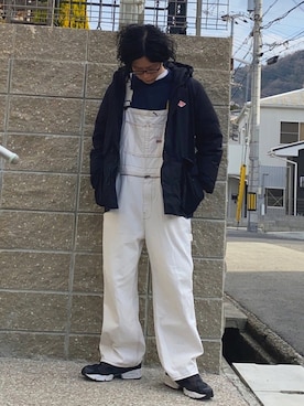 「BIG MAC（ビッグマック）のアイテム（その他パンツ）」を使った、adgjmさん（メンズ・177cm）の冬コーディネート