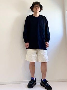 「OCTAVE OCTAVE（オクターブオクターブ）のアイテム（帽子）」を使った、adgjmさん（メンズ・177cm）の春コーディネート