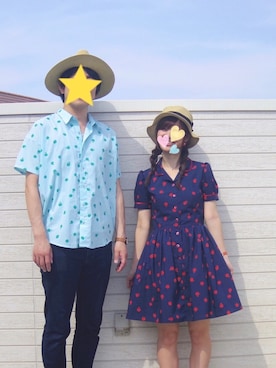 「MILKBOY（ミルクボーイ）のAPPLE シャツ（シャツ/ブラウス）」を使った、milkさん（レディース・156cm）の春コーディネート