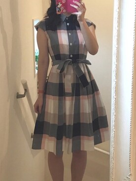 「バーバリー」｜「アイテム（ワンピース/ドレス）」を使った、milkさん（レディース・156cm）の春コーディネート