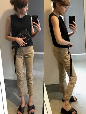 「アイテム（チノパンツ）」を使った、sayakaさん（レディース・166cm・30代）の夏コーディネート