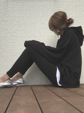 「アイテム（パーカー）」を使った、sayakaさん（レディース・166cm）の秋コーディネート