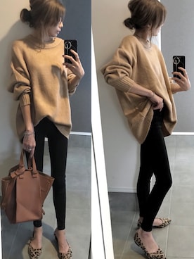 「アイテム（ニット/セーター）」を使った、sayakaさん（レディース・166cm・30代）の秋コーディネート
