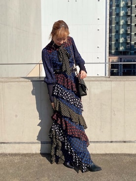 「アイテム（ドレス）」を使った、千尋さん（レディース・165cm・20代）の春コーディネート