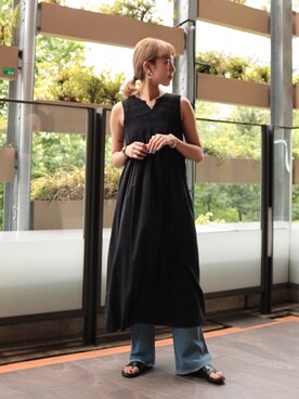 「JOINT WORKS（ジョイントワークス）のアイテム（ワンピース/ドレス）」を使った、千尋さん（レディース・165cm）の夏コーディネート