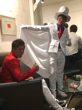 「アイテム（スーツジャケット、ホワイト系）」を使った、kensukeさん（メンズ・170cm）の春コーディネート