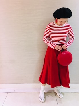 「agnes b.（アニエスベー）のアイテム（バッグ）」を使った、VOYAGE池袋西武さん（レディース・158cm）の春コーディネート