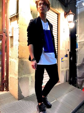 「SOLIDO（ソリード）のアイテム（ジャケット/アウター）」を使った、輝さん（メンズ・173cm）の夏コーディネート