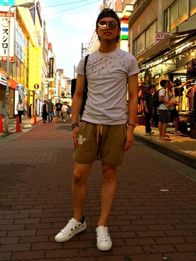 「MARBLES（マーブルズ）のアイテム（パンツ）」を使った、輝さん（メンズ・173cm）の夏コーディネート