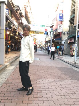 「OURET（オーレット）のアイテム（パンツ）」を使った、輝さん（メンズ・173cm）の秋コーディネート