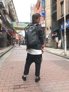 「KAZUYUKI KUMAGAI ATTACHMENT（カズユキクマガイアタッチメント）のアイテム（テーラードジャケット）」を使った、輝さん（メンズ・173cm）の秋コーディネート