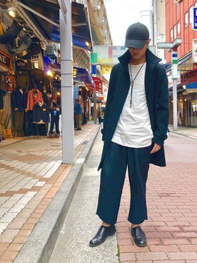 「OURET（オーレット）のアイテム（パンツ）」を使った、輝さん（メンズ・173cm）の秋コーディネート
