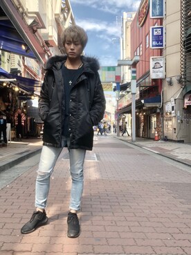 「TAVERNITI SO JEANS（タヴァニティソージーンズ）のアイテム」を使った、輝さん（メンズ・173cm）の秋コーディネート