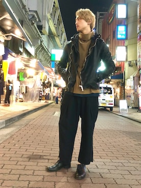 「OURET（オーレット）のアイテム（パンツ）」を使った、輝さん（メンズ・173cm）の秋コーディネート