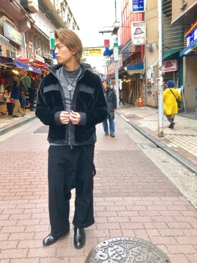 「TATRAS（タトラス）のアイテム（ブルゾン）」を使った、輝さん（メンズ・173cm）の冬コーディネート