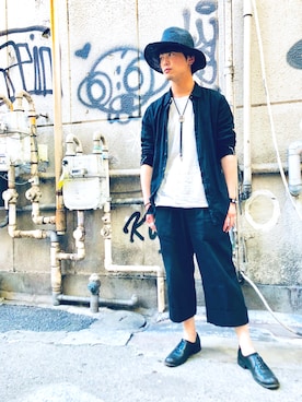 「ISAMU KATAYAMA BACKLASH（イサムカタヤマバックラッシュ）のアイテム（ドレスシューズ）」を使った、輝さん（メンズ・173cm）の春コーディネート