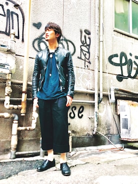 「ISAMU KATAYAMA BACKLASH（イサムカタヤマバックラッシュ）のアイテム（ドレスシューズ）」を使った、輝さん（メンズ・173cm）の春コーディネート