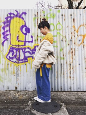 「SPINNS（スピンズ）のアイテム（その他アウター）」を使った、と き ださん（レディース・151cm）の冬コーディネート