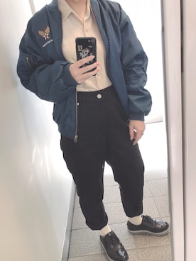 「cocoa（ココア）のアイテム」を使った、ぱむけろさん（レディース・151cm）の冬コーディネート