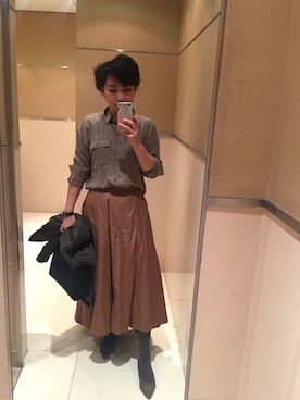 柏原さん(レディース・165cm)の春コーディネート