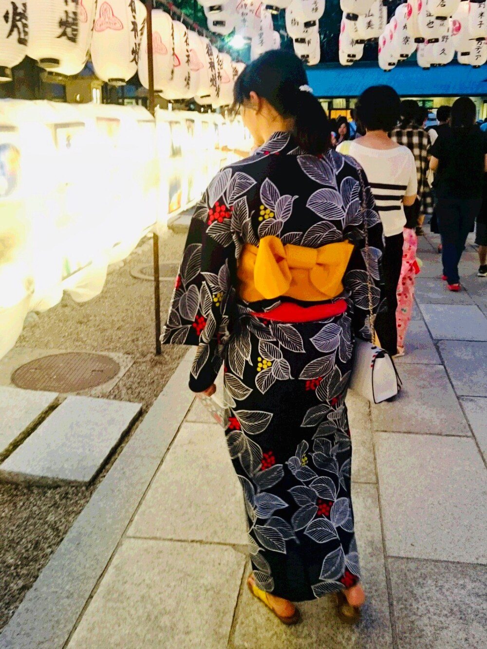 「ゆかた女子、七夕祭り」｜「お下がりの浴衣のアイテム（その他トップス、ブルー系）」を使った、♛ЩÅНЦ✟さん（レディース・163cm）の夏コーディネートの1枚目の写真