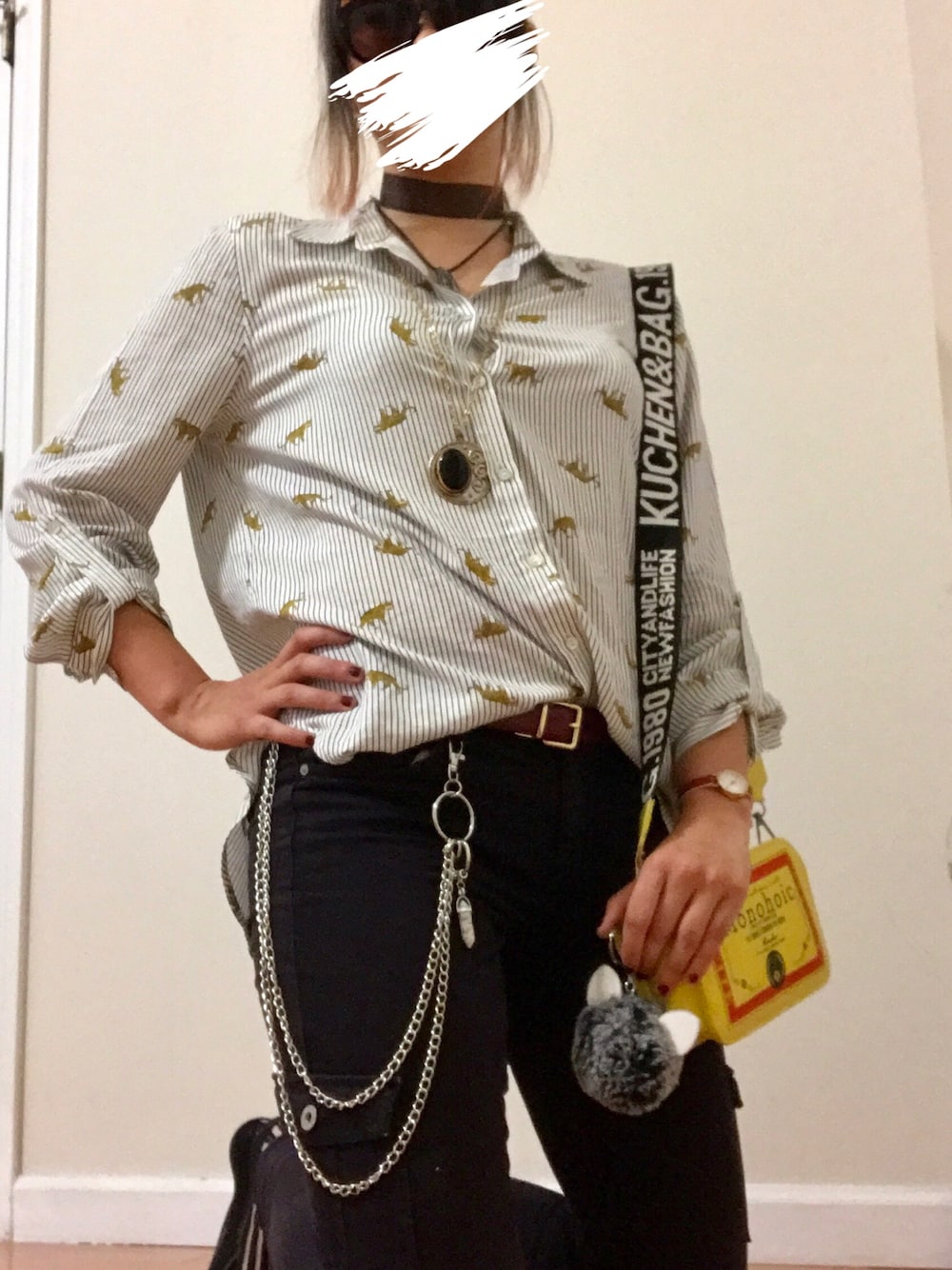 「カッコイイ女子」｜「romweのアイテム（チャーム、シルバー系）」を使った、♛ЩÅНЦ✟さん（レディース・162cm）の秋コーディネートの1枚目の写真