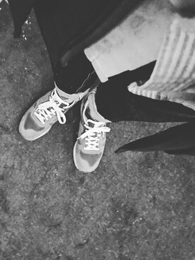 「NEW BALANCE（ニューバランス）のアイテム（スニーカー、ブルー系）」を使った、没这个必要吧さん（メンズ）の冬コーディネート