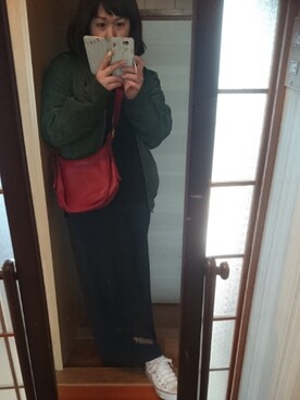 「コンバンース」｜mash☺さん（レディース・156cm）の冬コーディネート