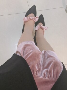 「PULL&BEAR（プルアンドベア）のアイテム（バレエシューズ）」を使った、斯佳丽的佳さん（レディース・167cm）の冬コーディネート