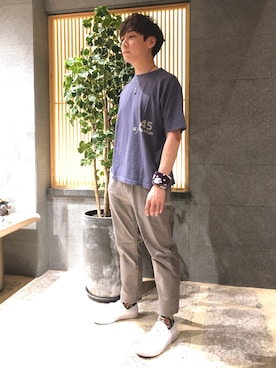 「45R（フォーティファイブアール）のアイテム（財布/小物）」を使った、Kenny Chowさん（メンズ・173cm）の春コーディネート