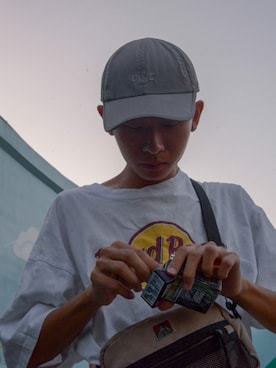 「DIME（ダイム）のアイテム（帽子）」を使った、peepさん（メンズ・169cm）の冬コーディネート