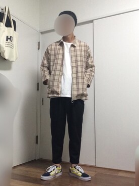 「アイテム（スラックス）」を使った、リュウセイさん（メンズ・167cm・10代）の夏コーディネート