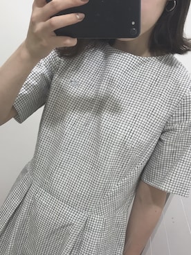 「LACOSTE L!VE（ラコステライブ）のアイテム（ワンピース、ホワイト系）」を使った、pinkoさん（レディース）の夏コーディネート
