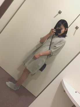 「RALPH LAUREN（ラルフ ローレン）のアイテム（ポロシャツ、グレー系）」を使った、pinkoさん（レディース）の夏コーディネート