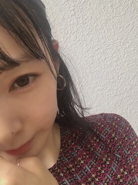 「古着屋さんのアイテム（ピアス（両耳用）、シルバー系）」を使った、pinkoさん（レディース）の夏コーディネート