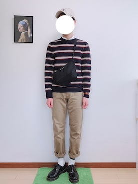 「ムック本」｜「アイテム（アナログ腕時計）」を使った、WINさん（メンズ・172cm）の春コーディネート