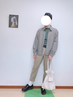 「Daniel Wellington」｜「アイテム（ブルゾン）」を使った、WINさん（メンズ・172cm）の春コーディネート