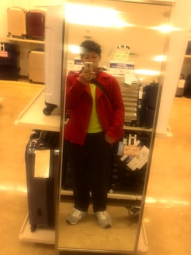 「アイテム（ダッフルコート、レッド系）」を使った、いけっちさん（メンズ・166cm）の冬コーディネート