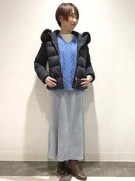 「一押しのアウタースタイル」｜「アイテム（ダウンジャケット/コート）」を使った、kiryu_tさん（レディース・153cm）の冬コーディネート
