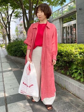 「green label relaxing（グリーンレーベルリラクシング）の[ コルトレイクリネン ] ◆SC ベイカー パンツ（その他パンツ）」を使った、kiryu_tさん（レディース・153cm）の春コーディネート