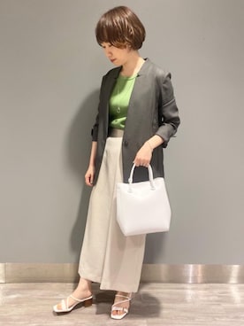 「ビジネス」｜「アイテム（その他アウター）」を使った、kiryu_tさん（レディース・153cm）の春コーディネート