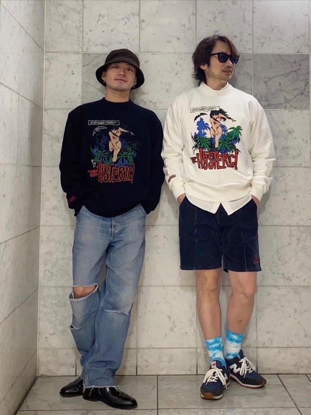 「でにむ、とれーなー、ヴァンピレラ、hysteric glamour、あめかじ、🦊スウェット」｜「HYSTERIC GLAMOURのRESIZE加工 デニムストレートパンツ（デニムパンツ、ブルー系）」を使った、jkya0716さん（メンズ・167cm）の秋コーディネートの1枚目の写真