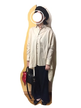 「zucca」｜「アイテム（ハンチング/ベレー帽）」を使った、pororiさん（レディース・163cm）の春コーディネート