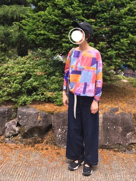 「unrelaxing（アンリラクシング）のアイテム（キャップ）」を使った、pororiさん（レディース・163cm）の夏コーディネート