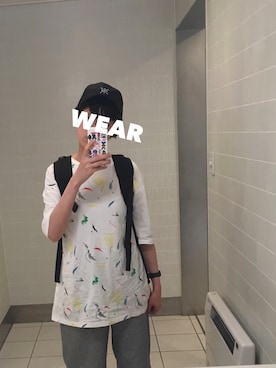 「unrelaxing（アンリラクシング）のアイテム（キャップ）」を使った、pororiさん（レディース・163cm）の夏コーディネート