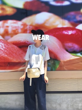 「unrelaxing（アンリラクシング）のアイテム（キャップ）」を使った、pororiさん（レディース・163cm）の夏コーディネート
