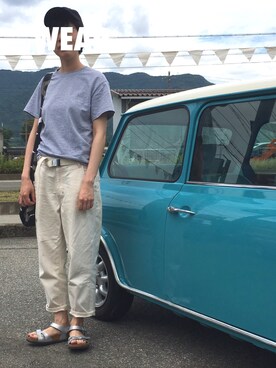 「unrelaxing（アンリラクシング）のアイテム（キャップ）」を使った、pororiさん（レディース・163cm）の夏コーディネート