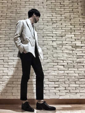 「Saturdays NYC（サタデーズ ニューヨークシティ ）のアイテム（テーラードジャケット）」を使った、Tomoさん（メンズ・170cm）の秋コーディネート