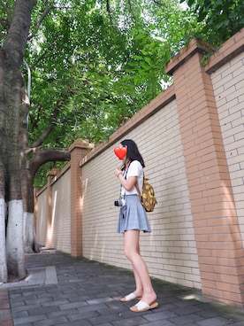 「travel」｜微博清迈小甜甜さん（レディース・158cm・10代）の夏コーディネート