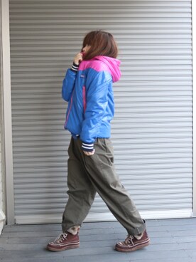 「ナイロンパーカー」｜「アイテム（ブーツ）」を使った、nontaさん（レディース・148cm）の冬コーディネート